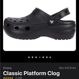 NIB Crocs platform clog size 7